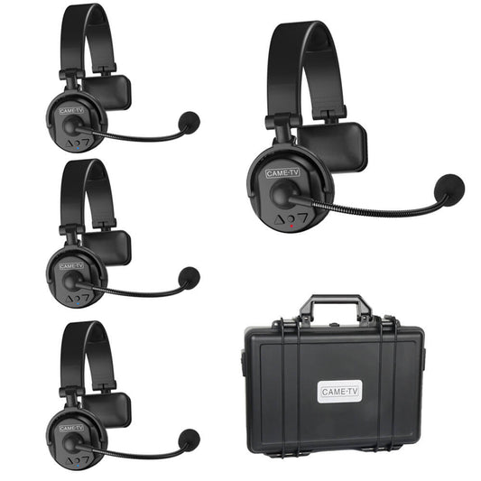 CAME - TV WAERO Duplex Digital Wireless Intercom Headset Communication System with Hardcase 4 Pack - CAME - TV